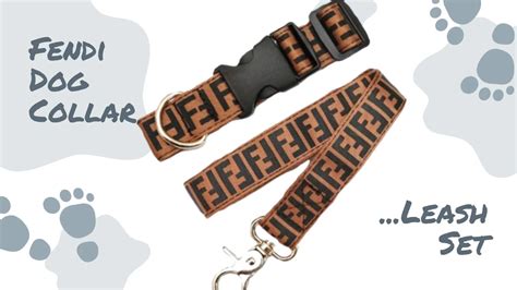 fendi leather necklace collar accessories|fendi dog collar and leash.